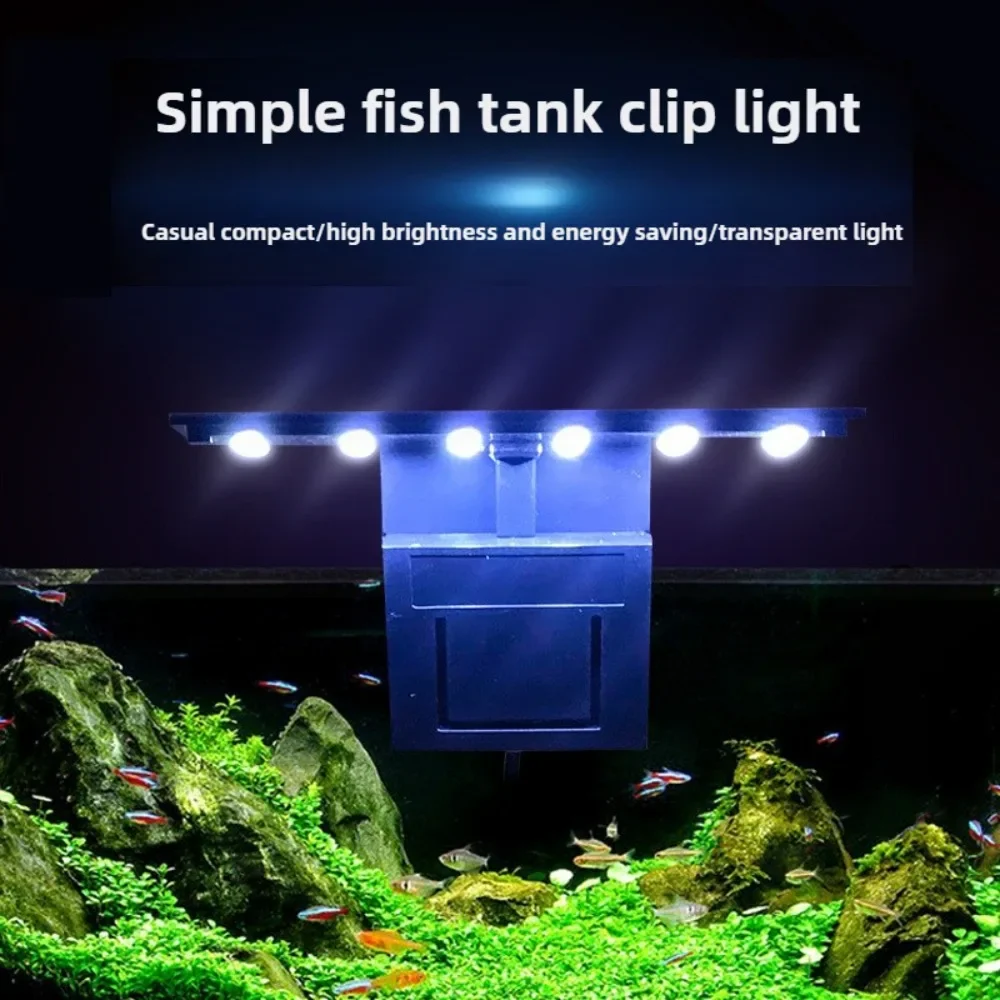 

LED Fish Tank Clip Light LED Aquarium Decoration Betta Fish Light White LED Aquatic Plant Lamp Aquatic for Nano Freshwater Tank