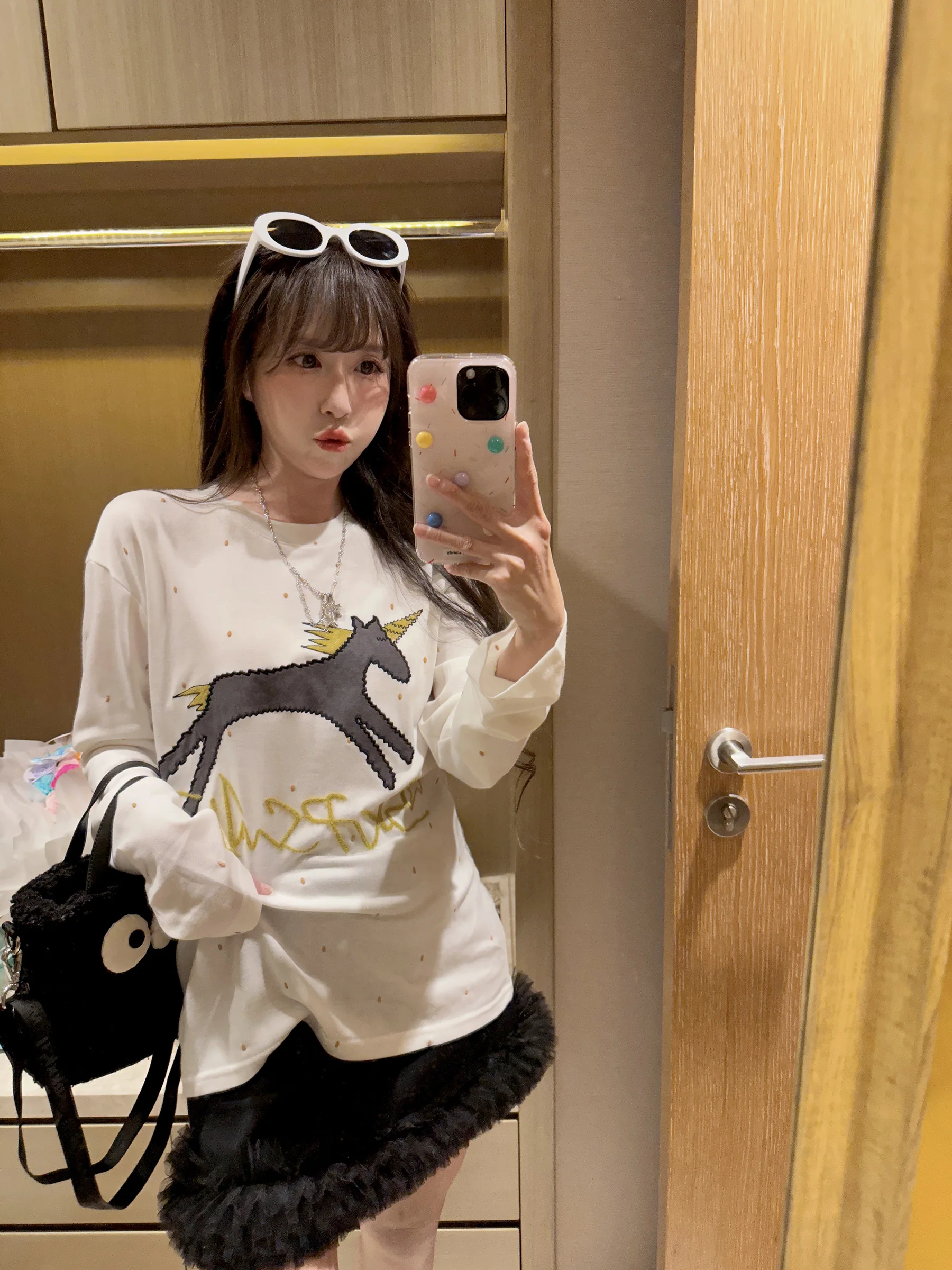 

Unique Knitted Long Sve T-irt Women's Loose Sle Korean Design Spring Faion Casual round Ne Top ex Comfortable