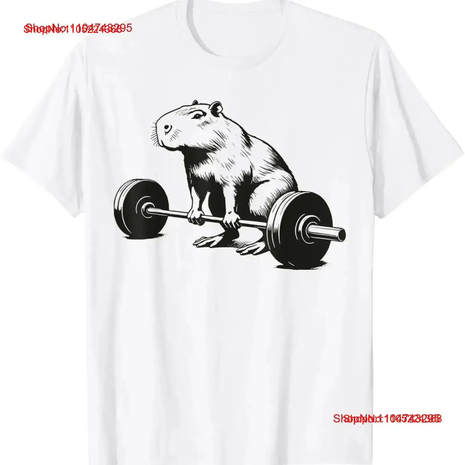 

Bodybuilding Capybara Weightlifting Workout Deadlift Fitness Gym T Shirt vintage Washed Stretched Comfortable Breathable homme
