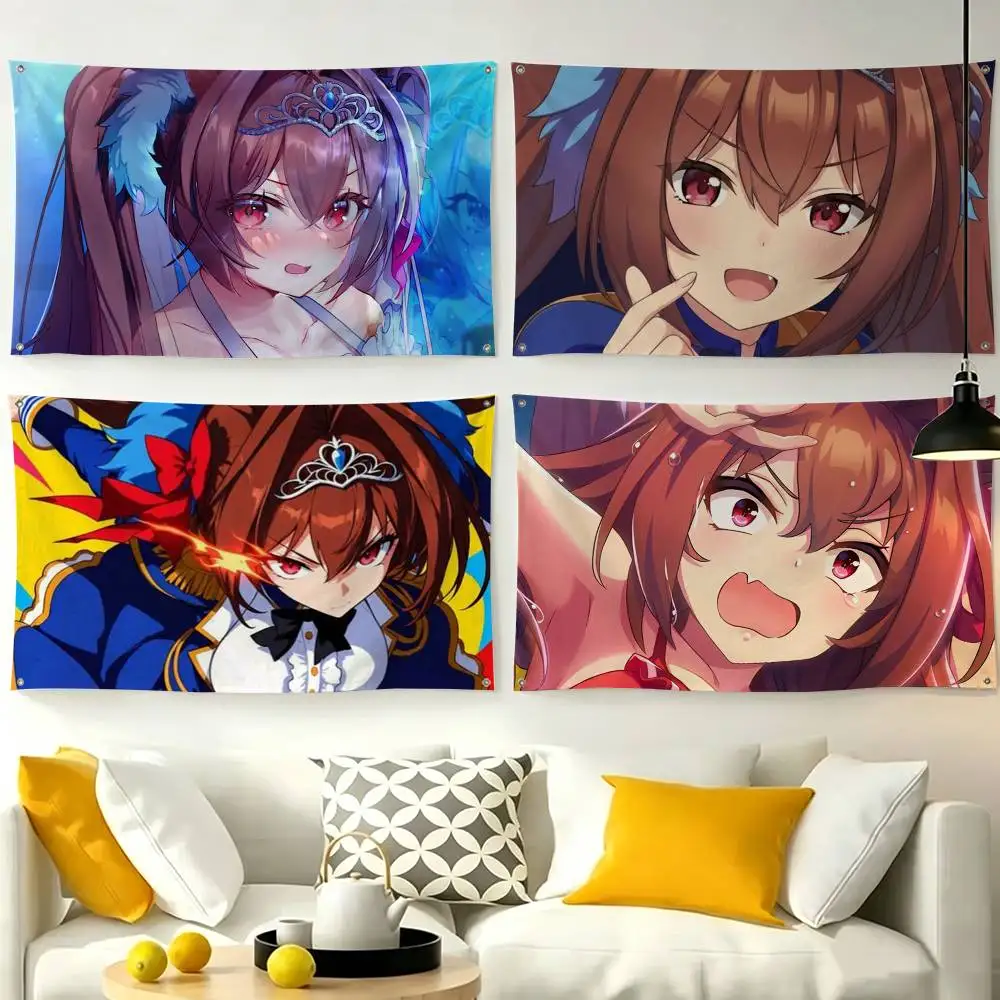Daiwa Scarlet UmaMusume UMA  Flags for Bedrooms Home Decor Items Outdoor Decors Garage Decoration Flaga
