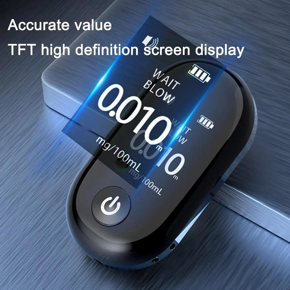 Portable Alcohols Detector TFT Display Screen High-Sensitive Non-Contacting Breath Blow Tester Quick Response BAC Testing Analyz