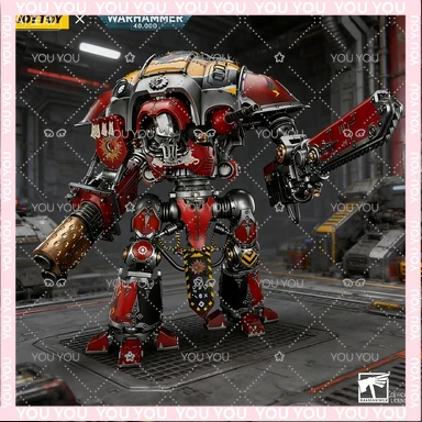 

JOYTOY Warhammer 40K 1/18 Scale Imperial Knights House Raven Knight Errant Movable Figurine Model Toy Doll for Collection