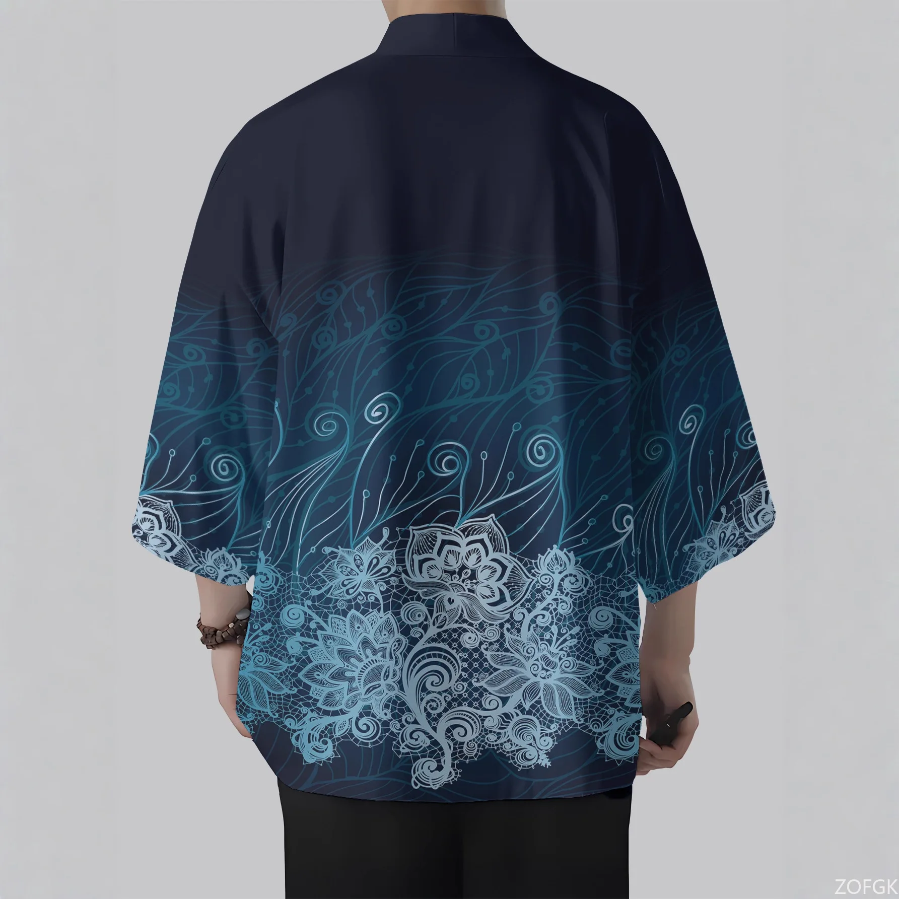 2025 Hot Selling 3D Printed Printed Pattern Cardigan Kimono Summer New Cross-border Loose Top