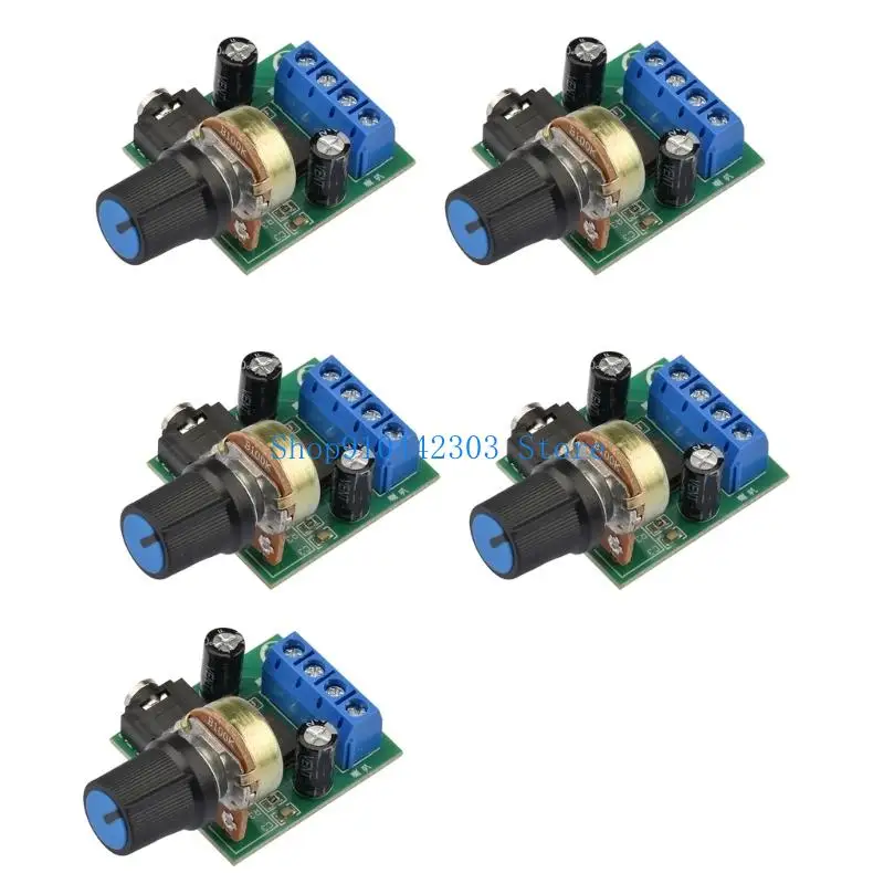 L4MD LM386 Soundverstärkerplatine 3V-12V Digitaler Stereo-Leistungsverstärker 0,5W-10W – Detail 2