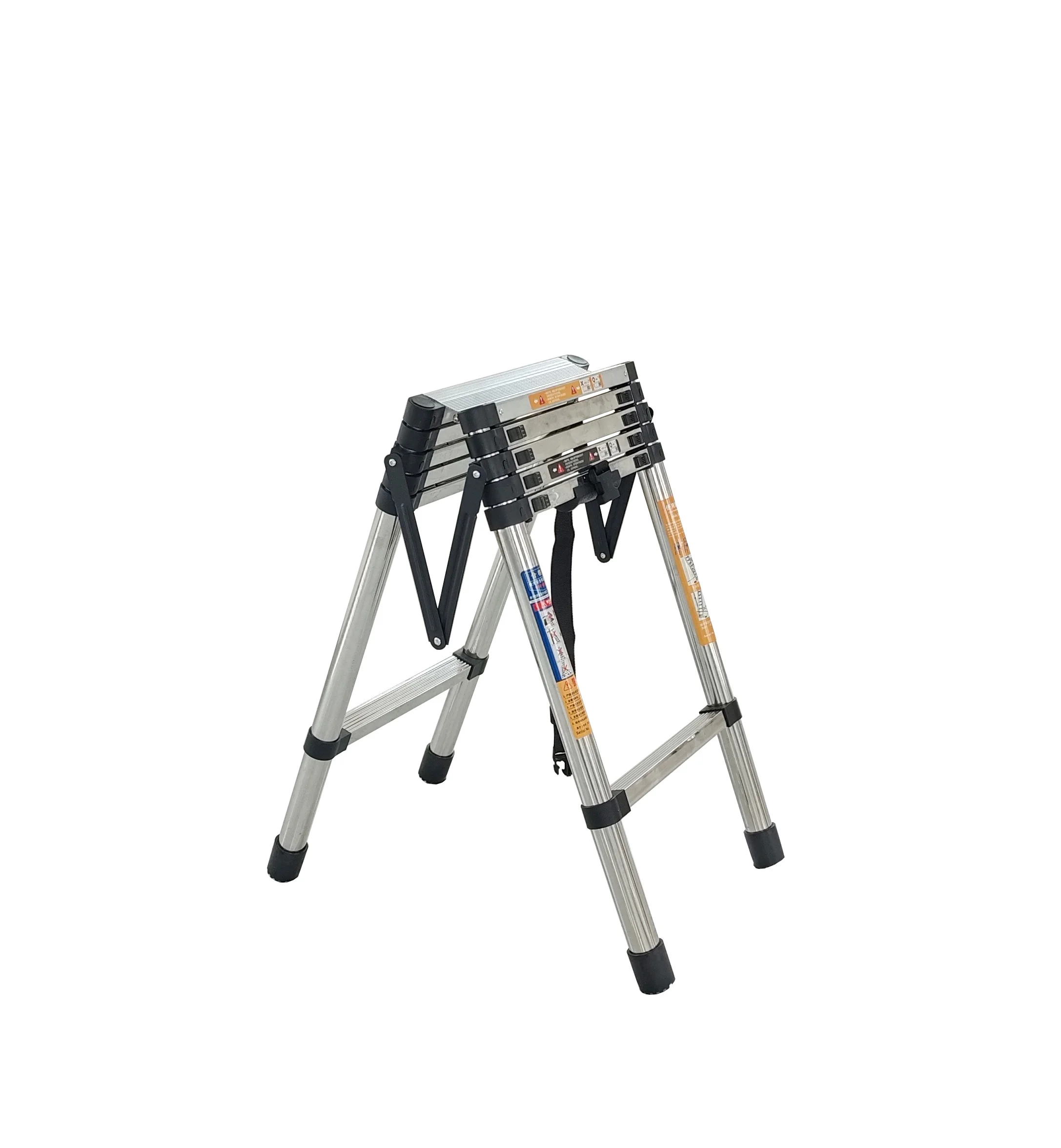 Modern Design Six-Step Stainless Steel Telescopic Extension Ladder for Home or Office for Apartment Use