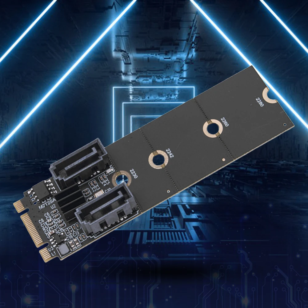 NGFF M2 NVME para adaptador SATA3.0, Chip JMB582, Dual SATA 3.0 Cartão de Expansão, PCIE 3.0
