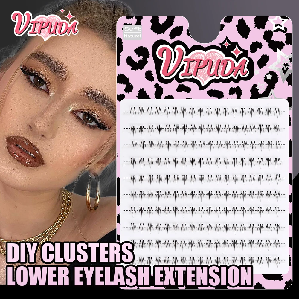 10 Rows Cluster Lashes Thick V-shaped Natural DIY Eyelash Extension Upper Lower Eye Lash Segmented Makeup Individual Lashes