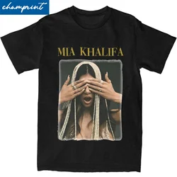 Casual Vintage Mia Khalifa T Shirt Unisex Cotton Short Sleeve Round Neck Top Tee