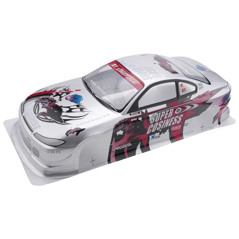 YSUN-2X 1/10 RC modificación de carcasa de carrocería de coche 190Mm en deriva de carretera para Nissan S15