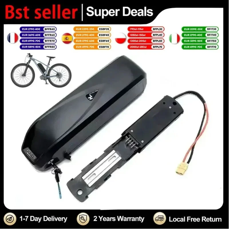 Hochwertige 48V Brandneue Original 20Ah 30Ah 40Ah Hailong Batterie für Bafang BBS02 BBS03 BBSHD Motor +BMS Anpassbarer Stecker