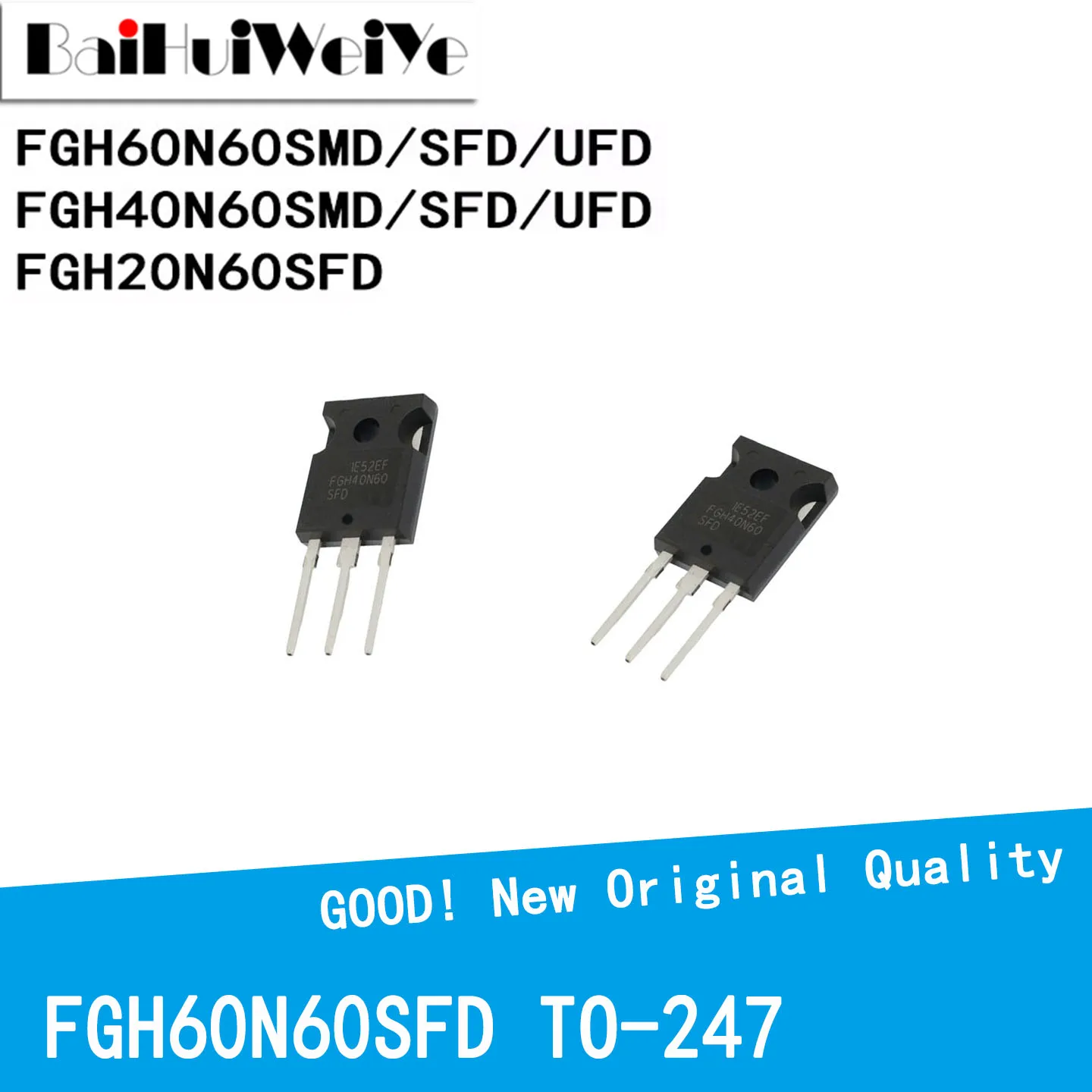 1Pcs FGH60N60SFD FGH60N60SMD FGH60N60UFD FGH40N60SMD FGH40N60SFD FGH40N60UFD FGH20N60SFD TO-247 New Good Quality Chipset