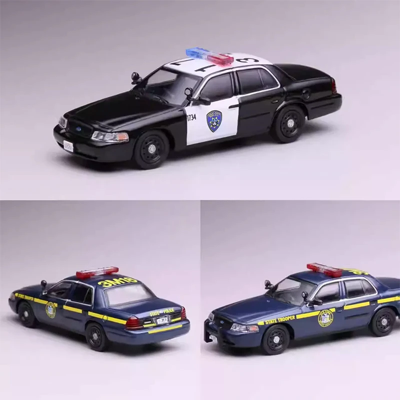 

Новый 596 1:64 серия полицейских автомобилей, черный, темно-синий, модель автомобиля из сплава, коллекция украшений, дисплей, детский подарок, сувениры