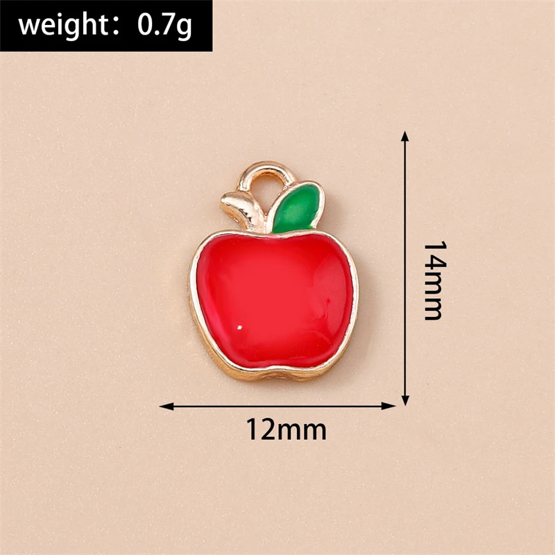 20 Stück Niedliche Gemischte Frucht-Anhänger Emaille Erdbeer-Trauben-Kirsch-Charms für Schmuckherstellung Halsketten Ohrringe DIY Basteln Geschenk – Detail 23
