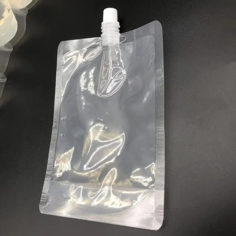 100 Pieces Transparent Suction Nozzle Storage Bag Food and Beverage Sealed Bag Multi Specification Liquid Packaging Leak Proof