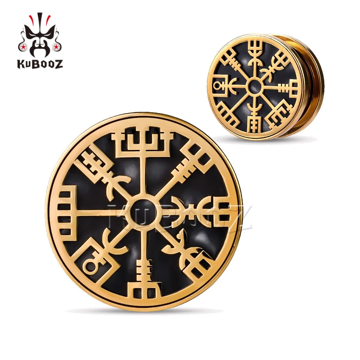 

Wholesale Ear Gauges Tunnels Plugs Golden Runes Stretcher Ears Expander Piercing Jewelry Stainless Steel Earrings 28PCS