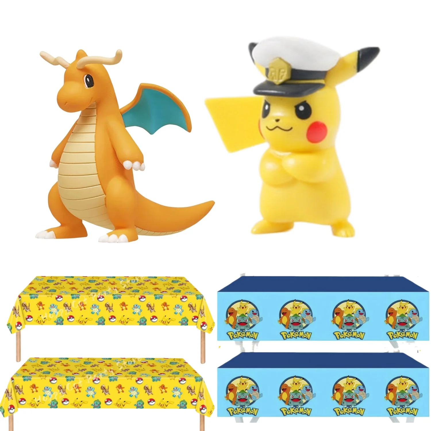 Table Cover Pokemon Tablecloth Birthday Party Decoration Pikachu Disposable Table Cloth Baby Shower Party Favors Pokemon Supply