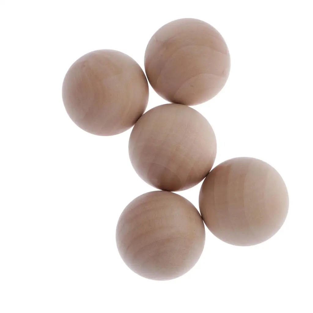 

Natural Wood Round Ball 50mm Educational Beads Accessory for Handmade Crafts and Children Coordination