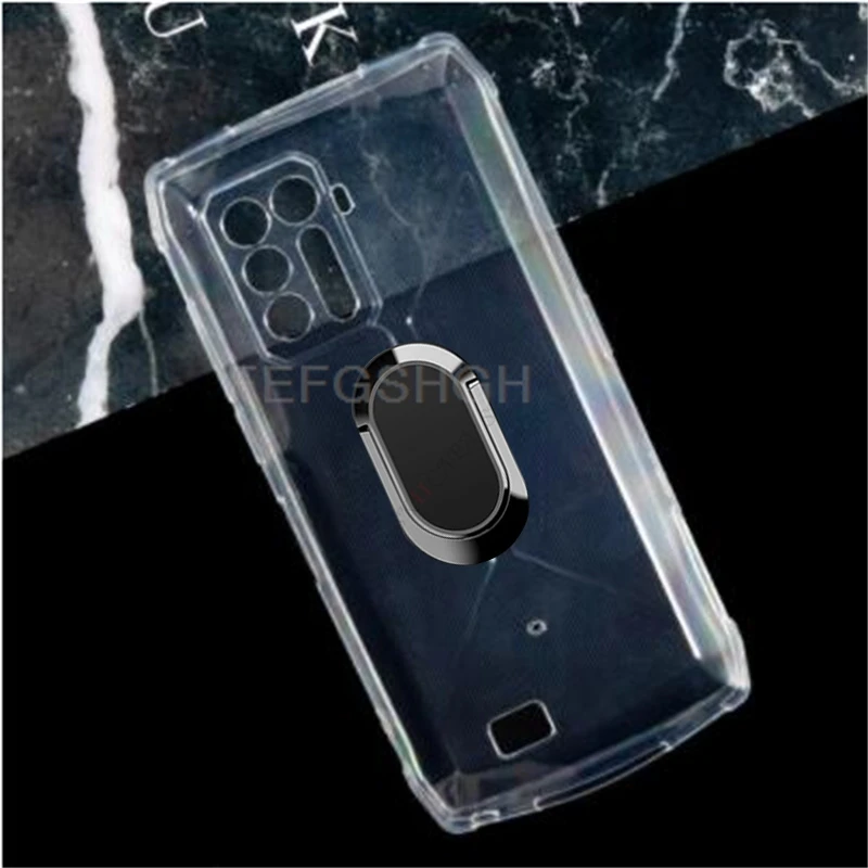 For Ulefone Power Armor 13 6.81" 2021 Armor13 Back Ring Holder Bracket Phone Cover TPU Soft Silicone Case