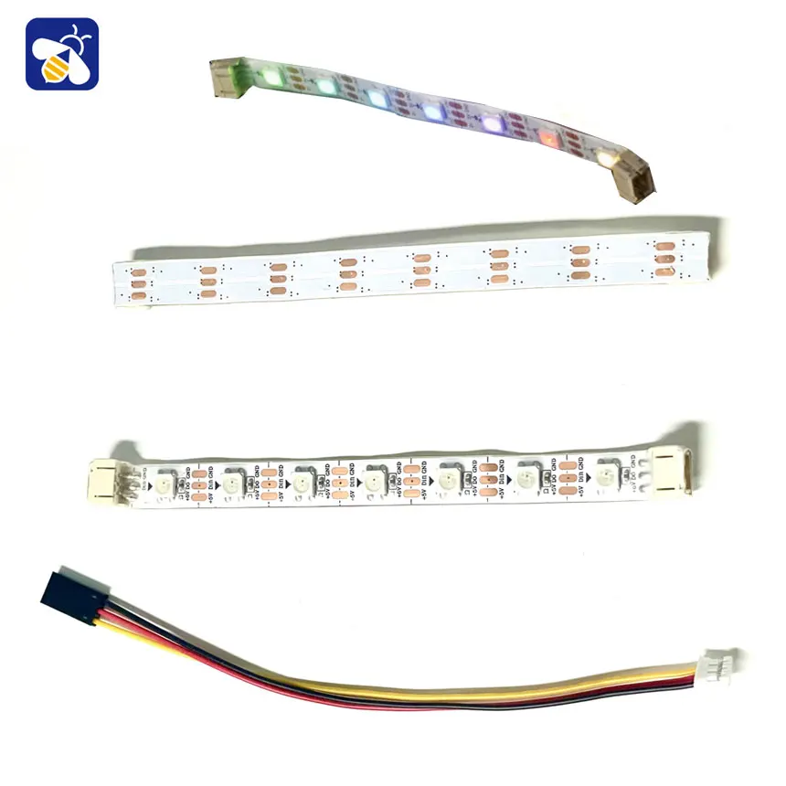 [Cascadable] WS2812 RGB Full Colour Ribbon Strip 5V Ambient Light Programmable 7 Beads