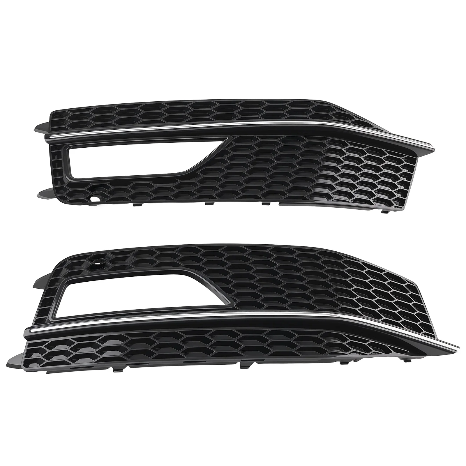 Pair Front Bumper Fog Light Grille for Audi A4 Quattro 2.0L 2013-2016 8K0807682M