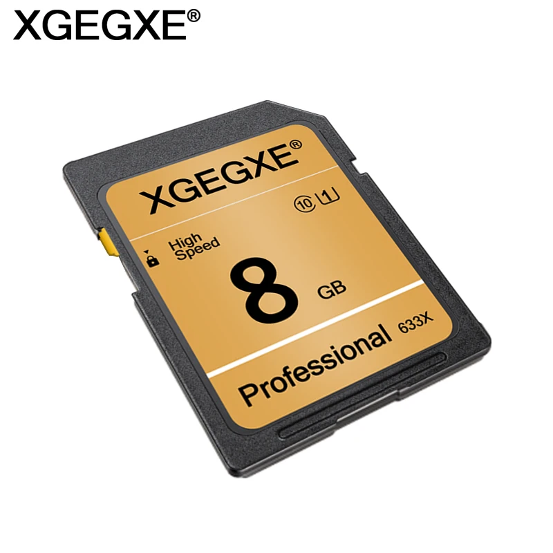 XGEGXE SD-Karte 32 GB Klasse 10 Hochgeschwindigkeits-633-fache Grafikkarte 4 GB 8 GB 16 GB UHS-1 professionelle Flash-Speicherkarte für Kamera Laptop