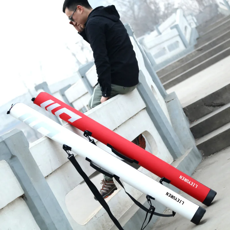 

Fishing rod bag 1.25m hard shell pu lightweight single layer outdoor recreational rod bag umbrella bag