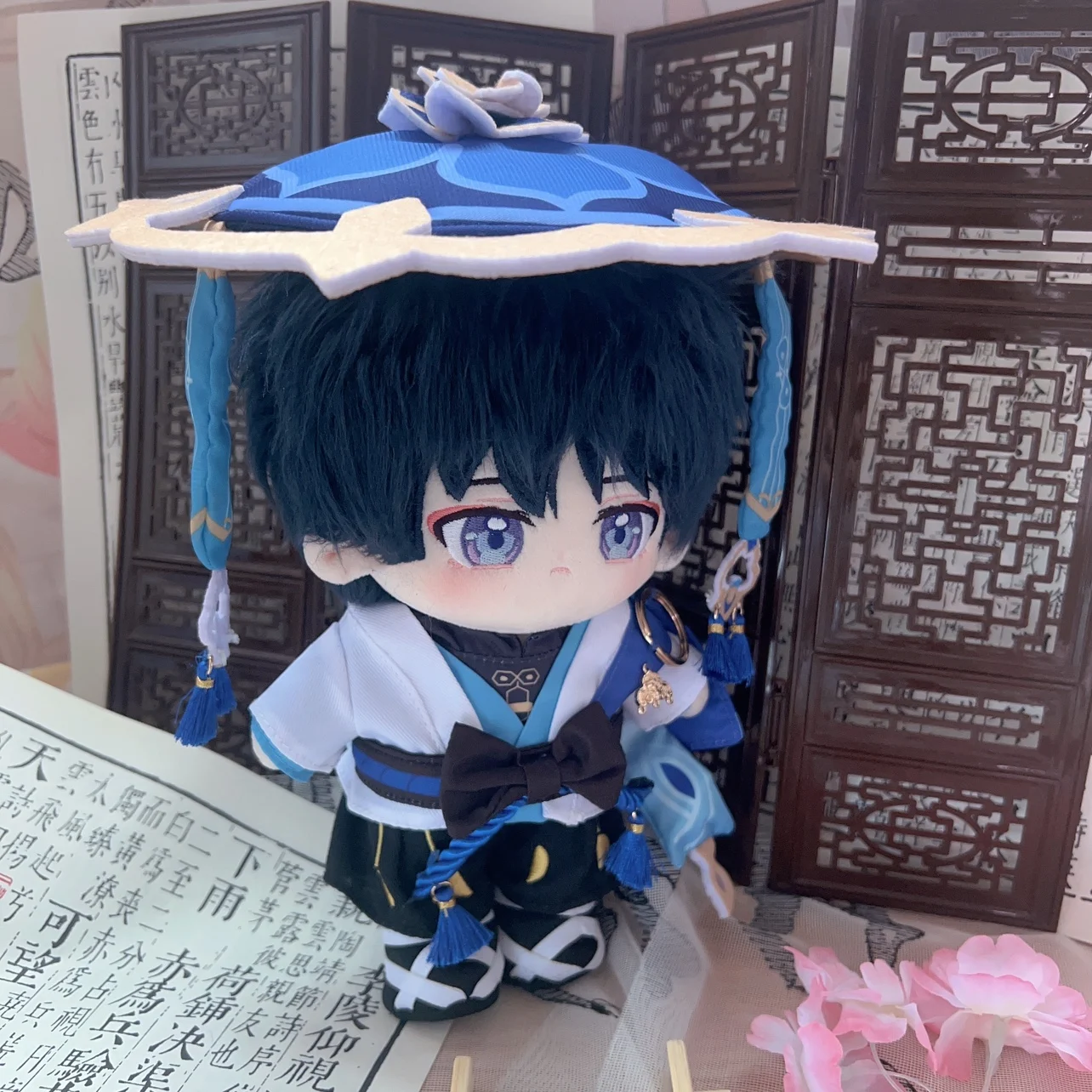 Anime Genshin Impact Wanderer Balladeer Property Cosplay Mascot Stuffed Toys Dress UP Clothing Fluffy Dolls Xmas Halloween Gift