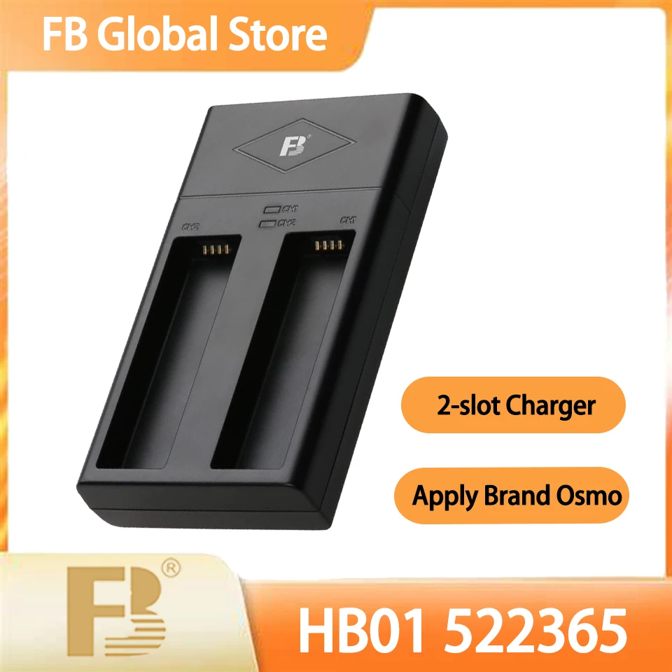 

FB HB01-522365 Dual Slot Lightweight Portable Camera Battery Charger for Osmo HB01-522365 0smo Osmo+ Osmo PRO/RAW