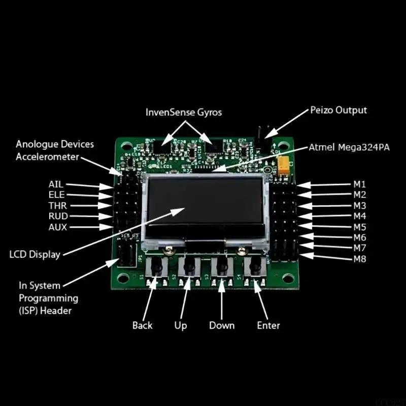 B03F 2.1.5 LCD Multirotors Flight Control Board KK2.1.5 V119S1 Openaerovtol 1.6