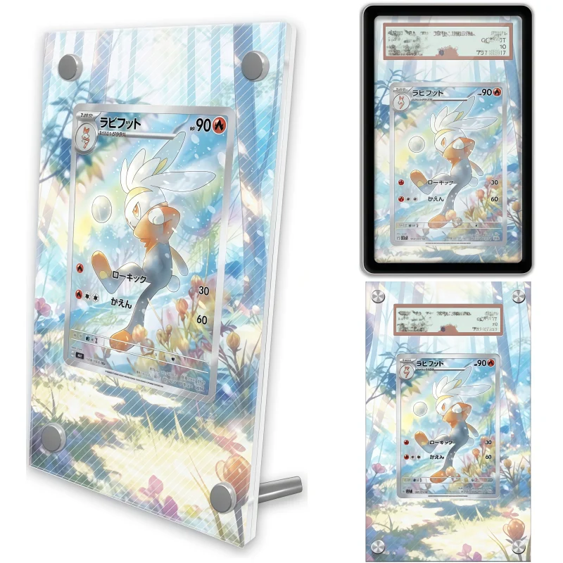 display-de-arte-anime-para-pokemon-stellar-miracle-raboot-estojo-protetor-de-acrilico-para-arte-de-jogo-de-anime-chaveiro-brinquedo-de-nivel-de-avaliacao