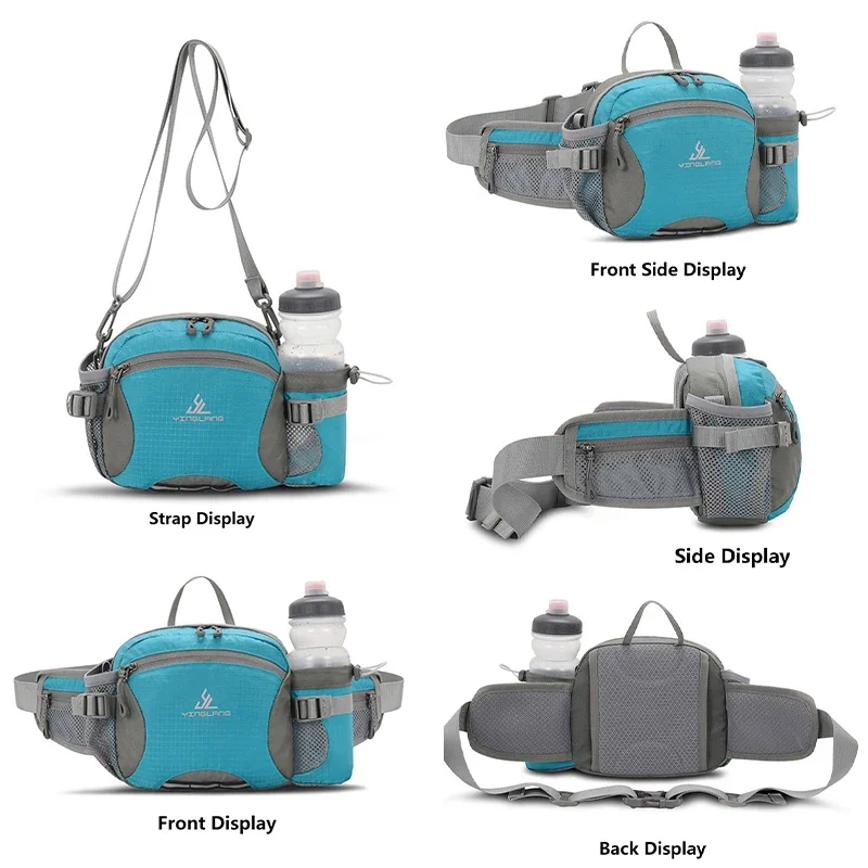 Multifunctional Sports Waist Bag Single-shoulder Crossbody Pack Outdoor Hiking Fanny Pack Ultra-light Waterproof Bottle Case