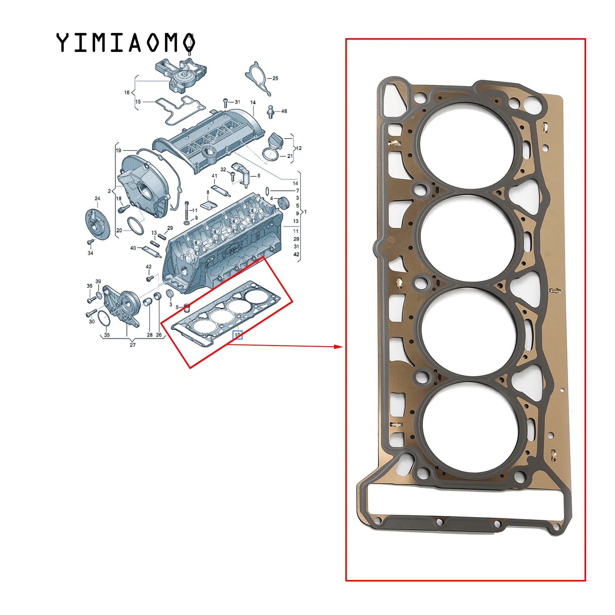 

EA888 2.0T Engine Overhaul Package Piston 21MM Gasket Seal 06H107065AM For Audi A4 A5 Q5 TT VW Passat CC Tiguan Golf Skoda Seat