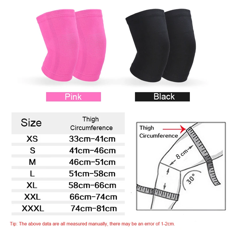 1 Pair Knee Support Men Women Elasticity Compression Knee Pad Fitness Workout Patella Protector Prevent Sprain