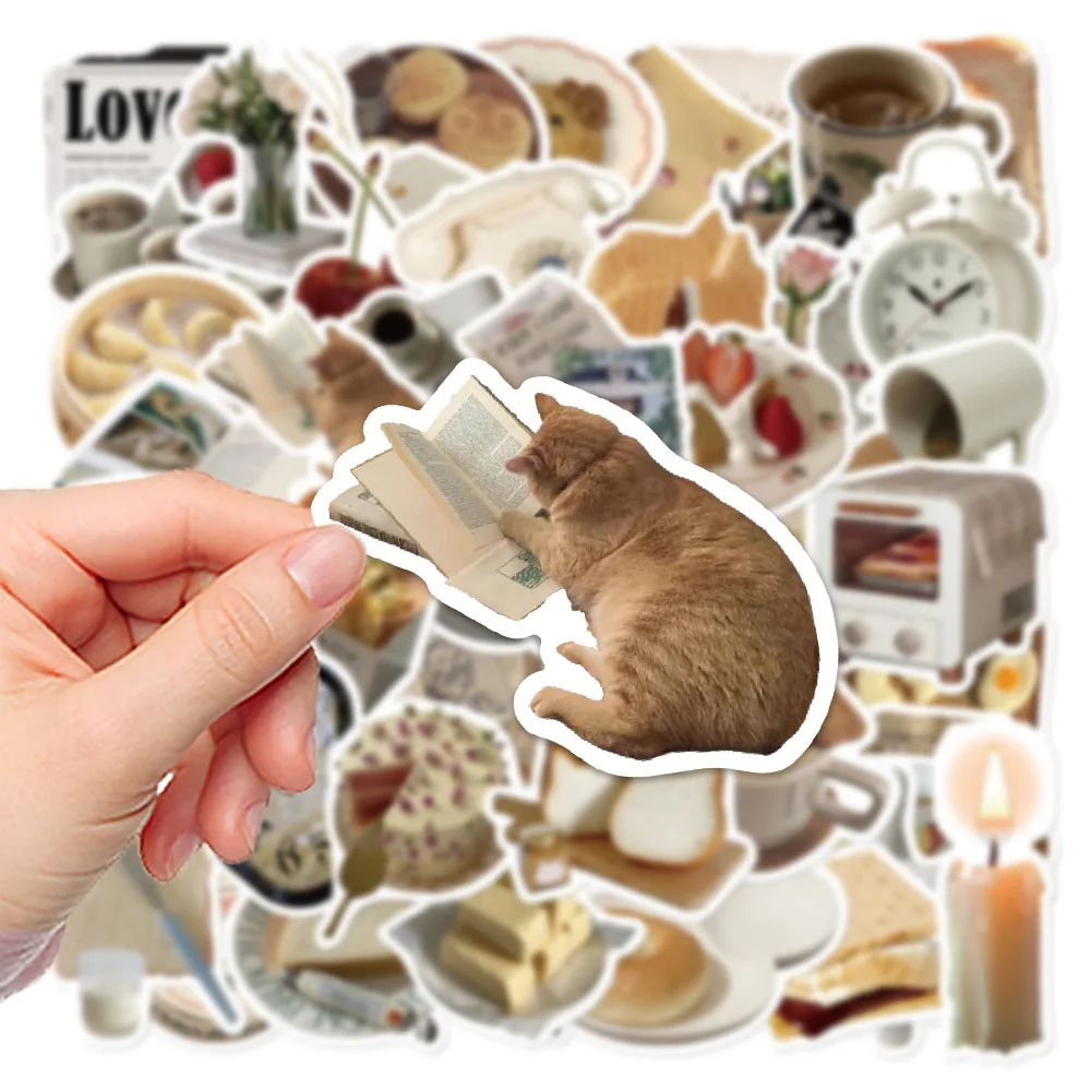 50pcs Fresh and simple Korean ins good morning stickers mobile phone case Notebook Computer IPad Water Cup Stickers