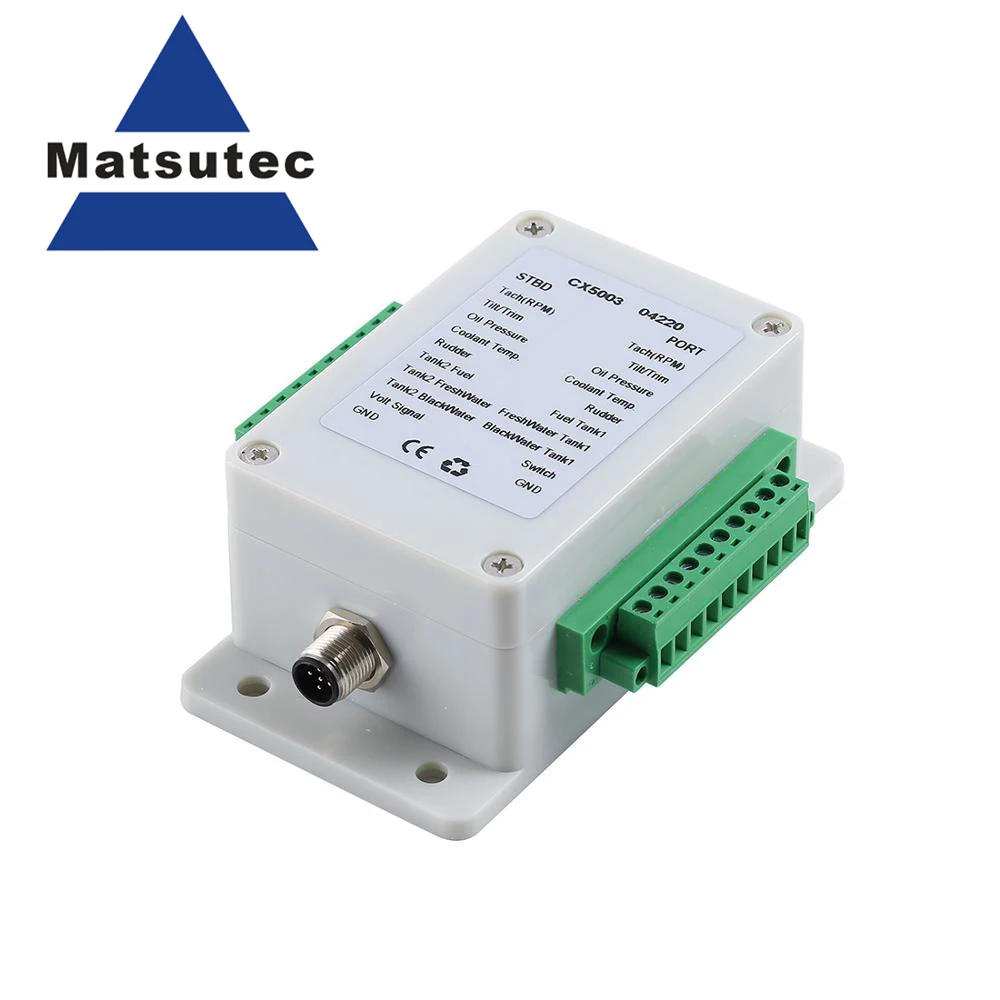 Matsutec NMEA2000 CX5003 N2K Convertidor Adaptadores Cables Enchufes Convertidor multifunción Conexión hasta 5 Cables Conector de líneas