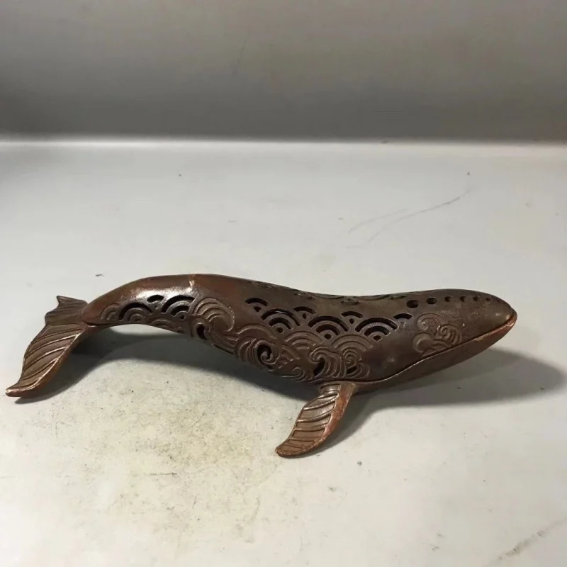 Antique Collection Distressed [Whale] Incense Burner Decoration Cone Incense Incense Holder Tea Art Aromatherapy Domestic Orname