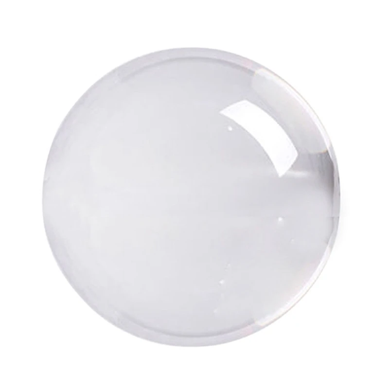 2 Pcs Transparent Color Glass Crystal Ball Healing Sphere Photography Props Ball Decor, 30Mm & 50Mm