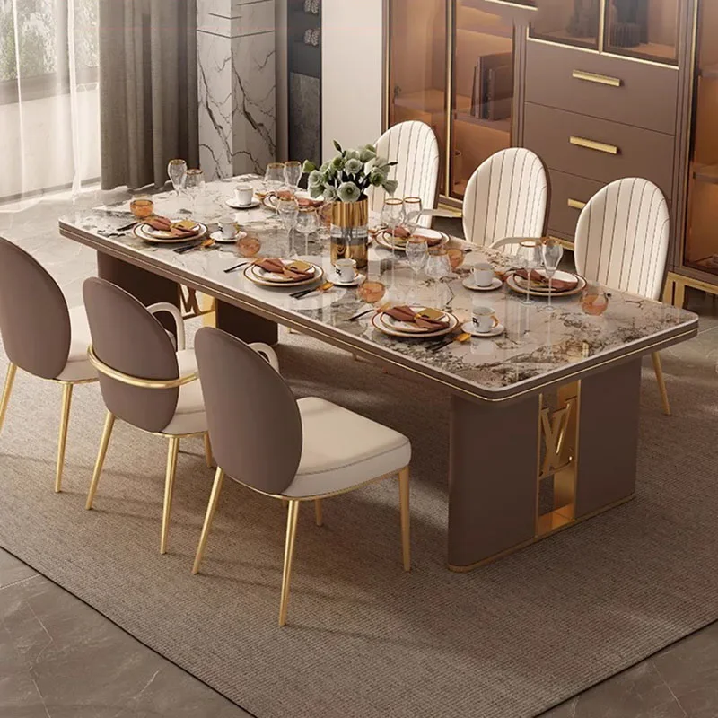 

Dining Table Modern Restaurant Tables Furniture Sets Kitchen Cafe Living Room Chairs Rectangular Table A Manger Dinning Luxury