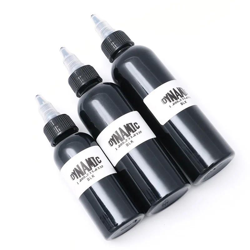 Tinta de tatuaje dinámica negra Triple, 60ml, 90ml, 120ml