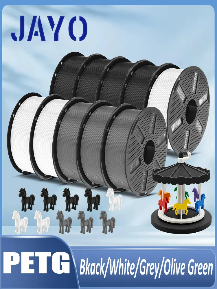 Filament do drukarki 3D JAYO PETG 1.75mm, filament do drukarek 3D FDM, PETG, starannie nawinięty materiał do druku 3D, 1.1kg/10 rolek — zdjęcie produktu 7