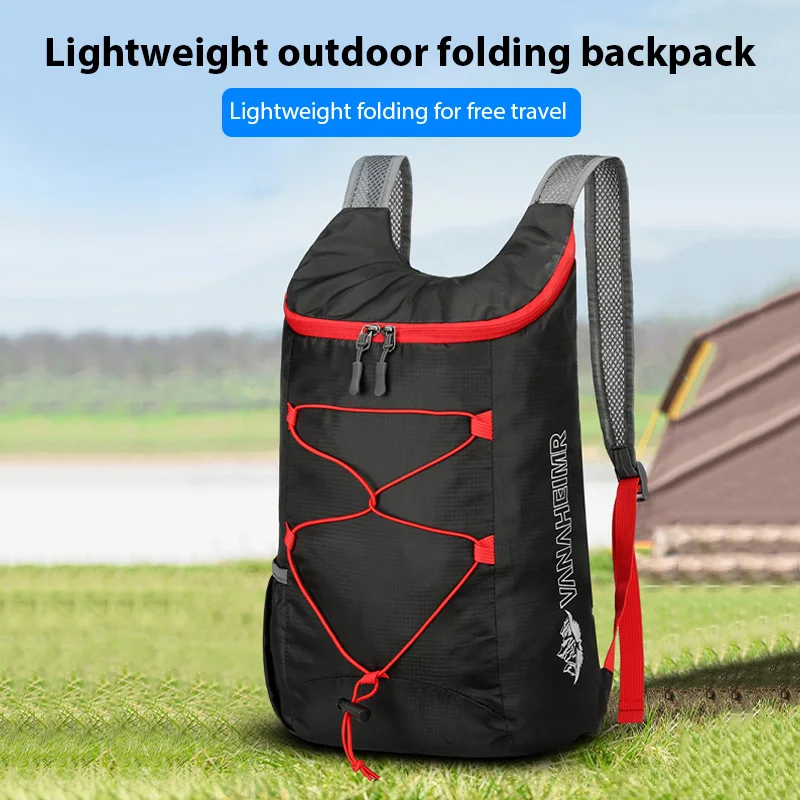 Neue Outdoor Wasserdichte Faltbare Rucksack Große Kapazität Tragbare Camping Wandern Reise Daypack Freizeit Männer Frauen Sport Taschen