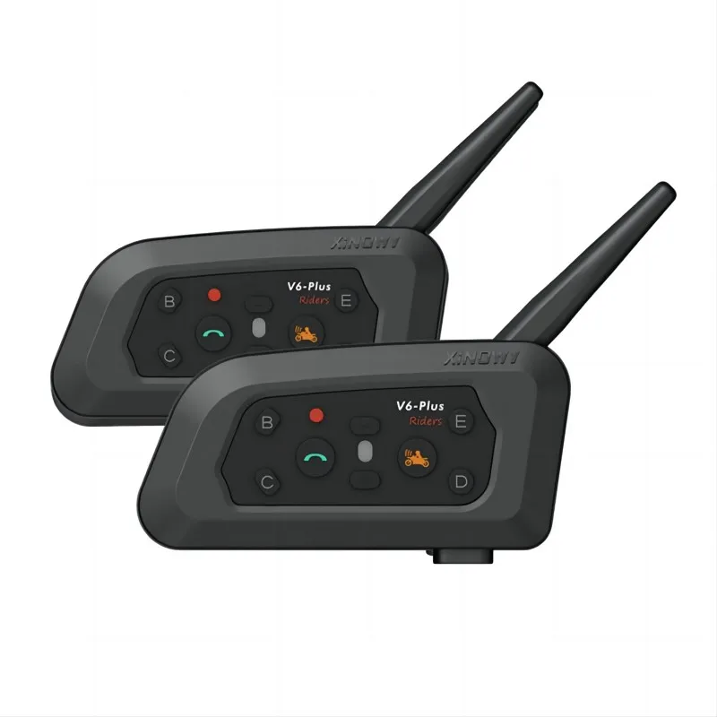 XINOWY V6 Plus Motorcycle Helmet Intercom 1200M Full Duplex Interphone Communicator Waterproof GPS Bluetooth Headset