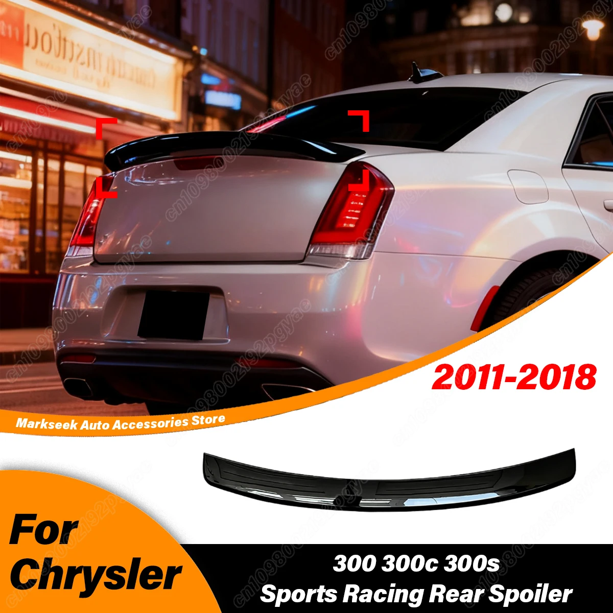

For Chrysler 300 300c 300s 2011 2012 2013 2014 2015 2016 2017 2018 Automotive Rear Trunk Spoiler Sports Style Split Ducktail Kit