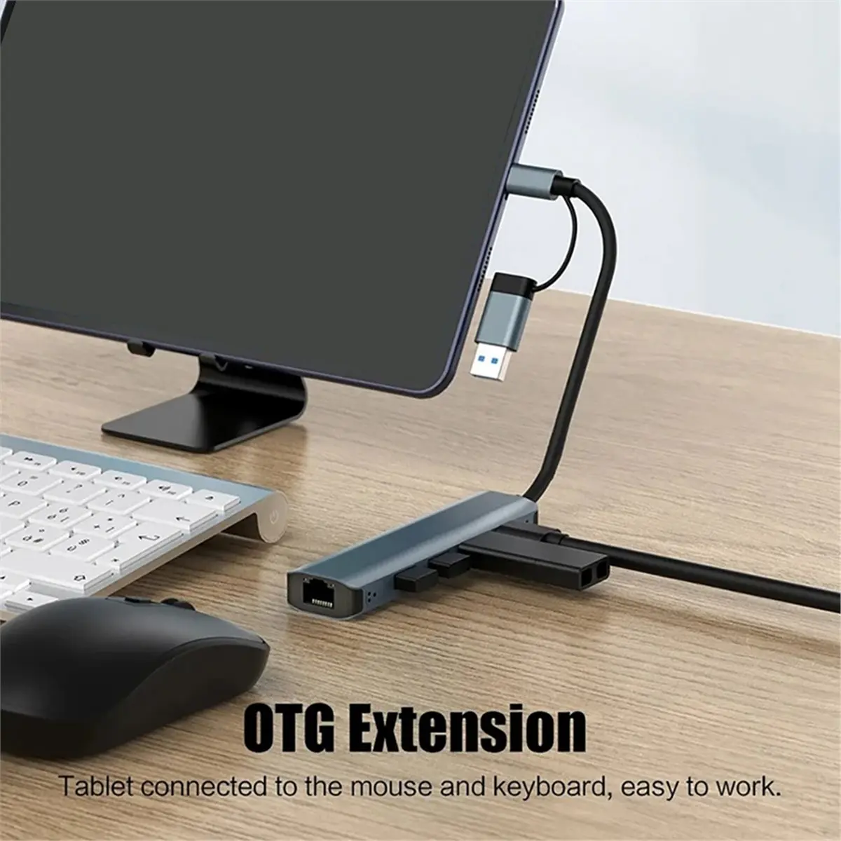 USB C HUB USB-C Multiport Adapter Type C 3.1 USB 3.0 Data Transfer Gigabit Ethernet RJ45 1000Mbps Splitter