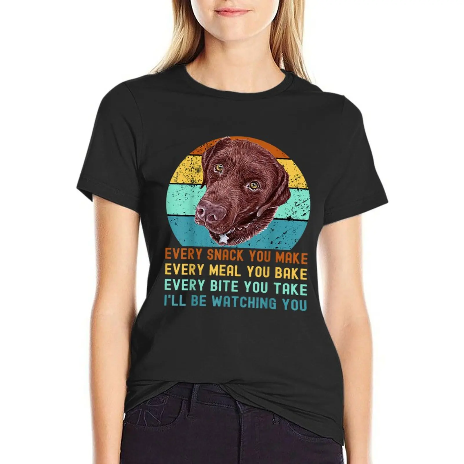 chocolate labrador T-Shirt blanks plus sizes customs design your own vintage clothes workout shirts for Women