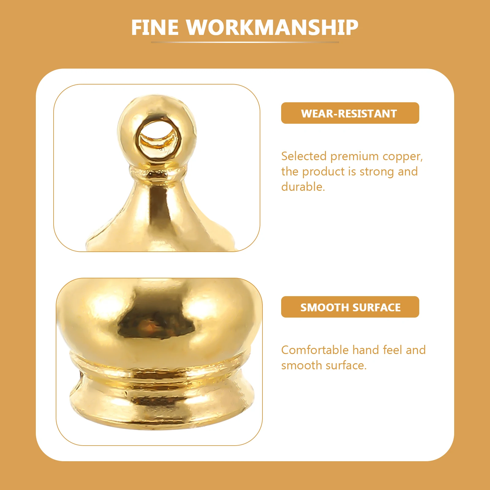 

4 Pcs Zinc Alloy Horn Frame Decorative Head Vintage Swim Gold Lamp Finials Screw Caps for Chandeliers Table Lamps Shades