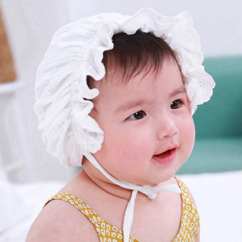 Baby Lace Hat Cap Lovely Newborn Headwear Beautiful Lolita Bonnet Sun Protection Adorable Infant Headdress Headgear