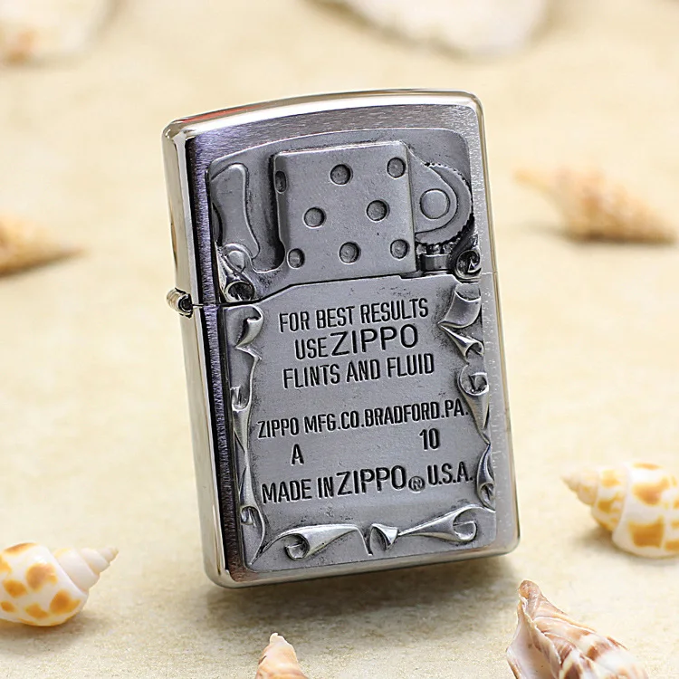 

Genuine Zippo oil lighter copper windproof Stamp internal structure Kerosene lighters Gift anti-counterfeiting code