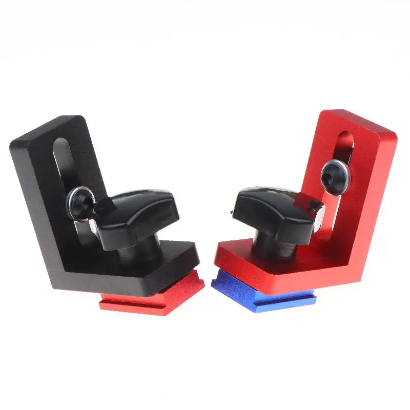 Aluminum Alloy T Track Clamp Hold Down Clamp Set for Woodworking Guide Rail Durable Gripping for Router Jig Workshop