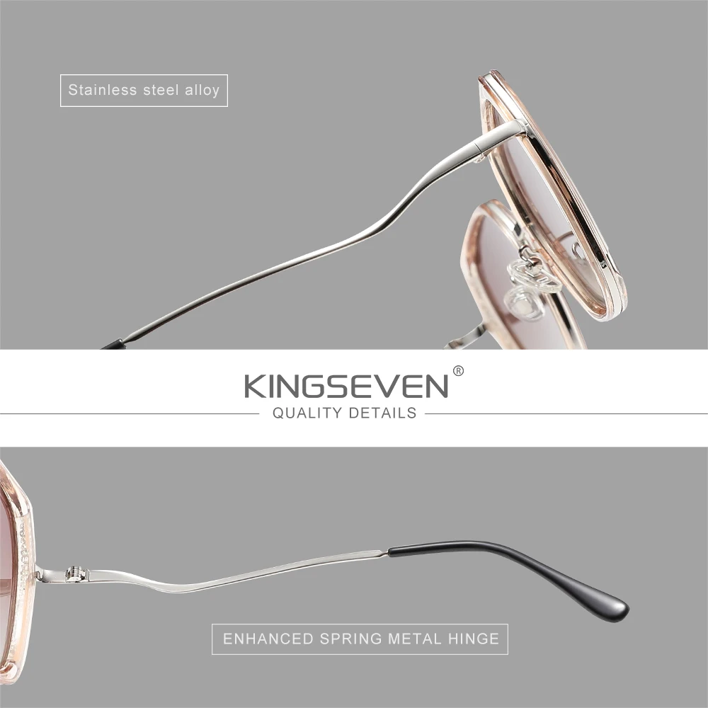 KINGSEVEN Luxury Ladies Prescription Sunglasses Myopia Hyperopia Progressive Eyewear Men Large Frame Optical Lens Glasses